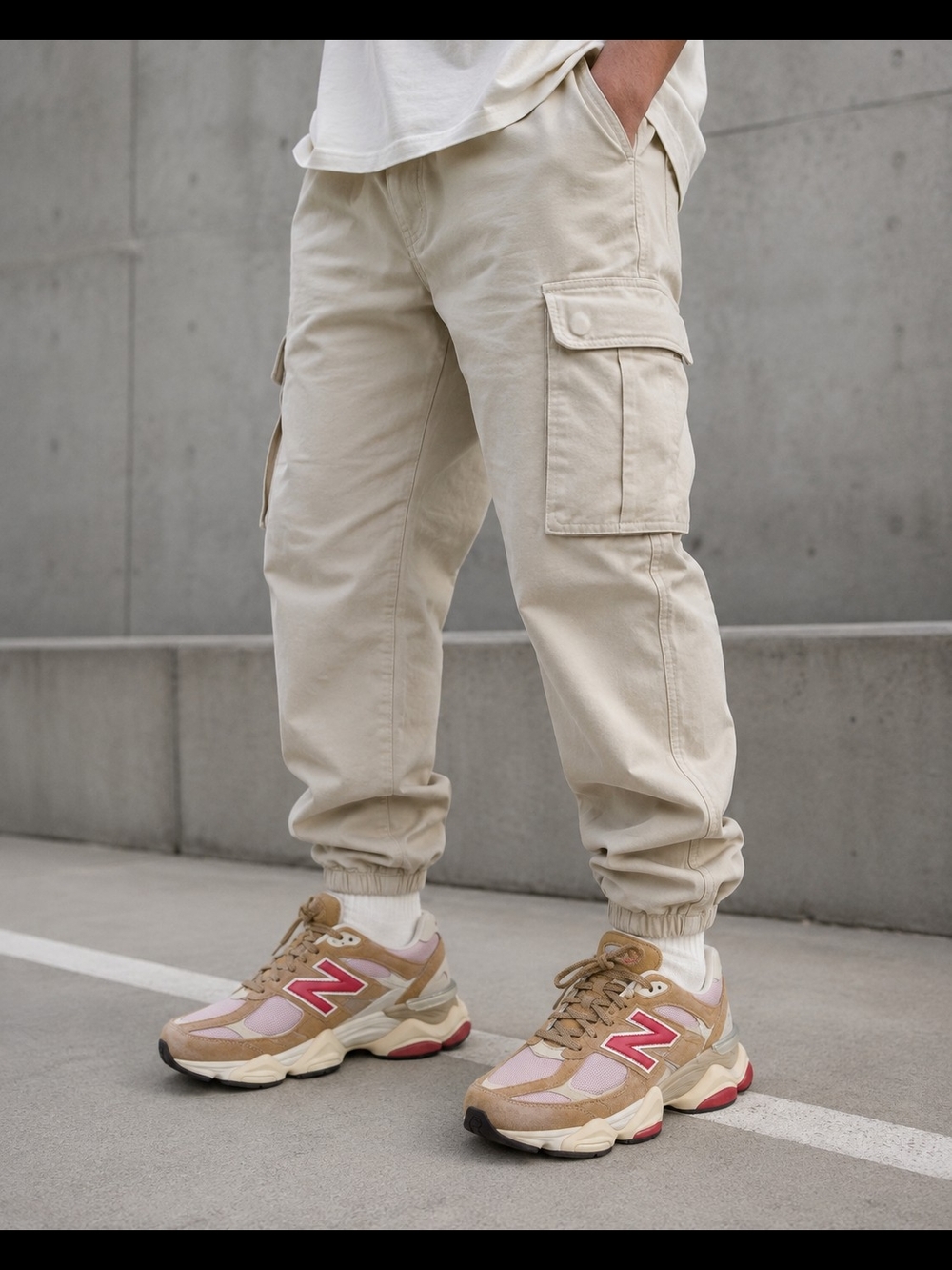 New Balance 9060 Beige Pink (Great Plains True Red) 10.5 Men's / 12 Women's